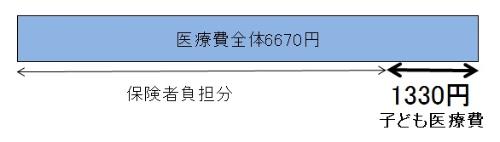 上記ケースでの医療費の負担割合を示した図