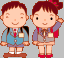 男の子と女の子のイラスト