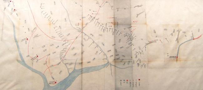 嘉永二年小金原御鹿狩文書「絵地図」の写真