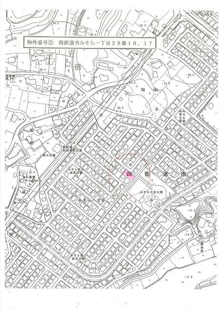 位置図（みそら一丁目29番16、17） の画像